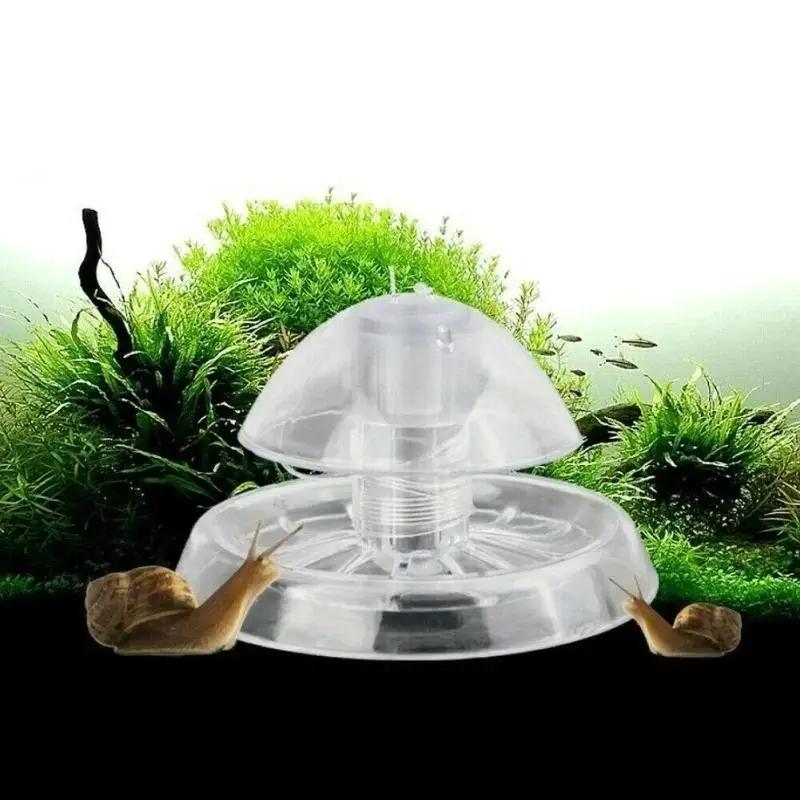 Aquarium For Planted Tank - 2026年新発売 6/8CM 透明プラスチック製カタツムリ捕獲器 水槽害虫駆除ボックス 魚タンク 水草タンク清掃除去ツール用品