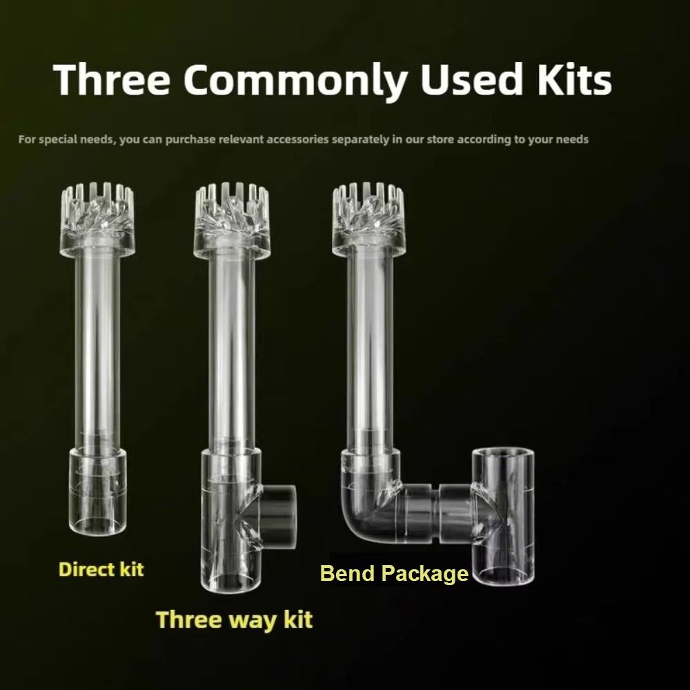 Aquarium Planted Tank Filter - インフロー・アウトフロー水槽水草タンクフィルター表面プラスチックパイプ水槽脱脂剤フィルム除去剤水草