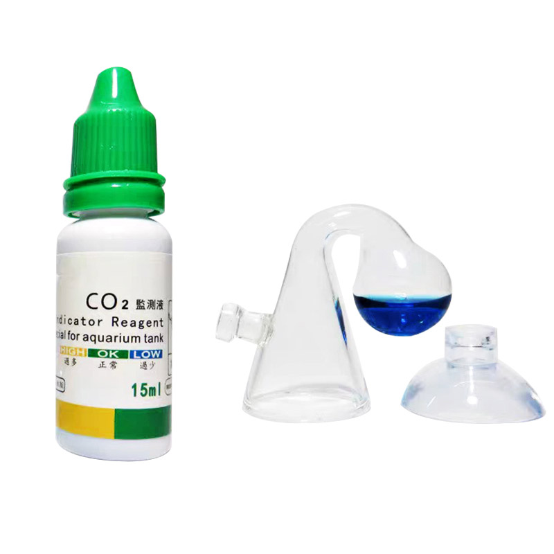 Aquarium Plant Nutrients - 水槽用CO2インジケーターソリューション、植物・水草用CO2システム濃度計、水槽ガラス液体テスター、液滴チェッカー