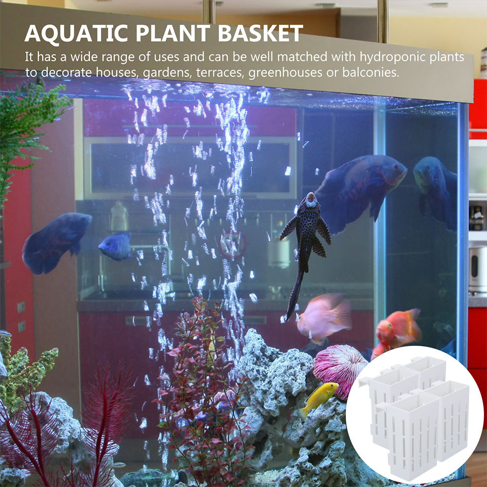 Aquarium Plant Nutrients - 水槽用水草ホルダー4個セット、水槽の景観装飾用、栄養浸透と根の成長を促進、頑丈なプラスチック製
