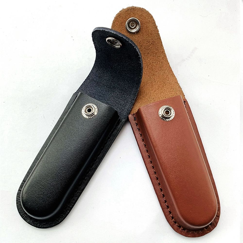 Trimming Scissor Set - ブラウンフォールドナイフ鞘ツール懐中電灯ベルトループケースホルダーレザーシースポケットハントキャンプ屋外キャリー機器
