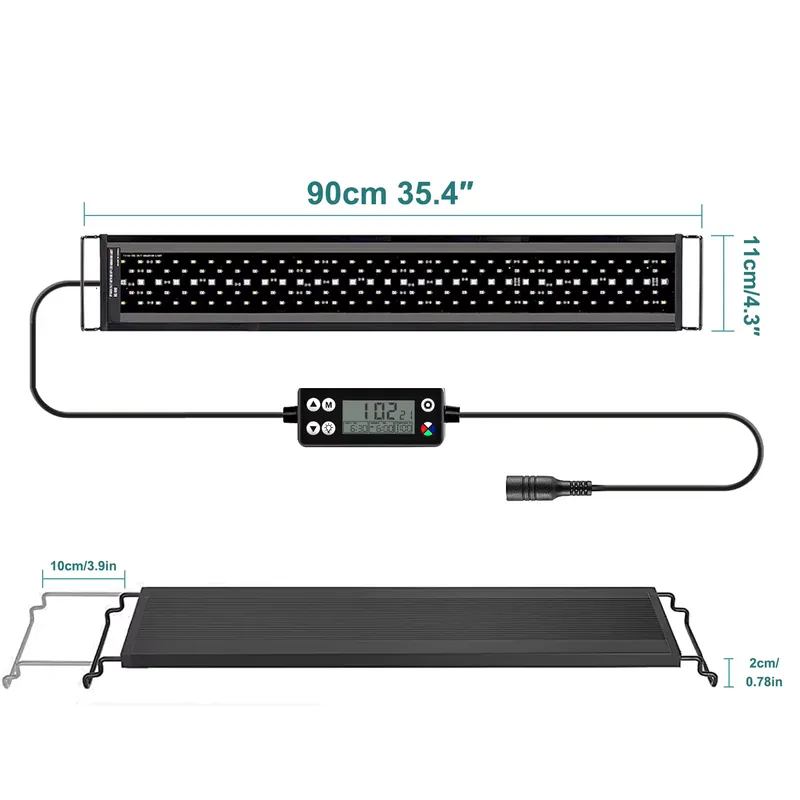 Aquarium For Planted Tank - SIROKA SRK-YFT 90cm フルスペクトルLED水槽ライト 魚タンク、サンゴ、水生植物用 WRGB発光