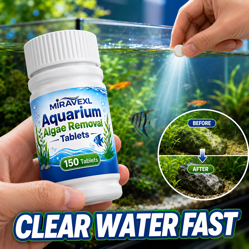Aquarium Plant Vitamins - ミラベックスL 150 水槽藻類除去タブレット、安全な藻類抑制剤、淡水魚と水生植物のための迅速な緑水除去剤
