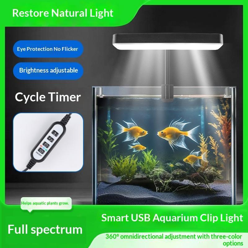 LED防水水槽ライト 360度調整可能角度 タイマー付きサイ - Aquarium Planted のレビューと価格