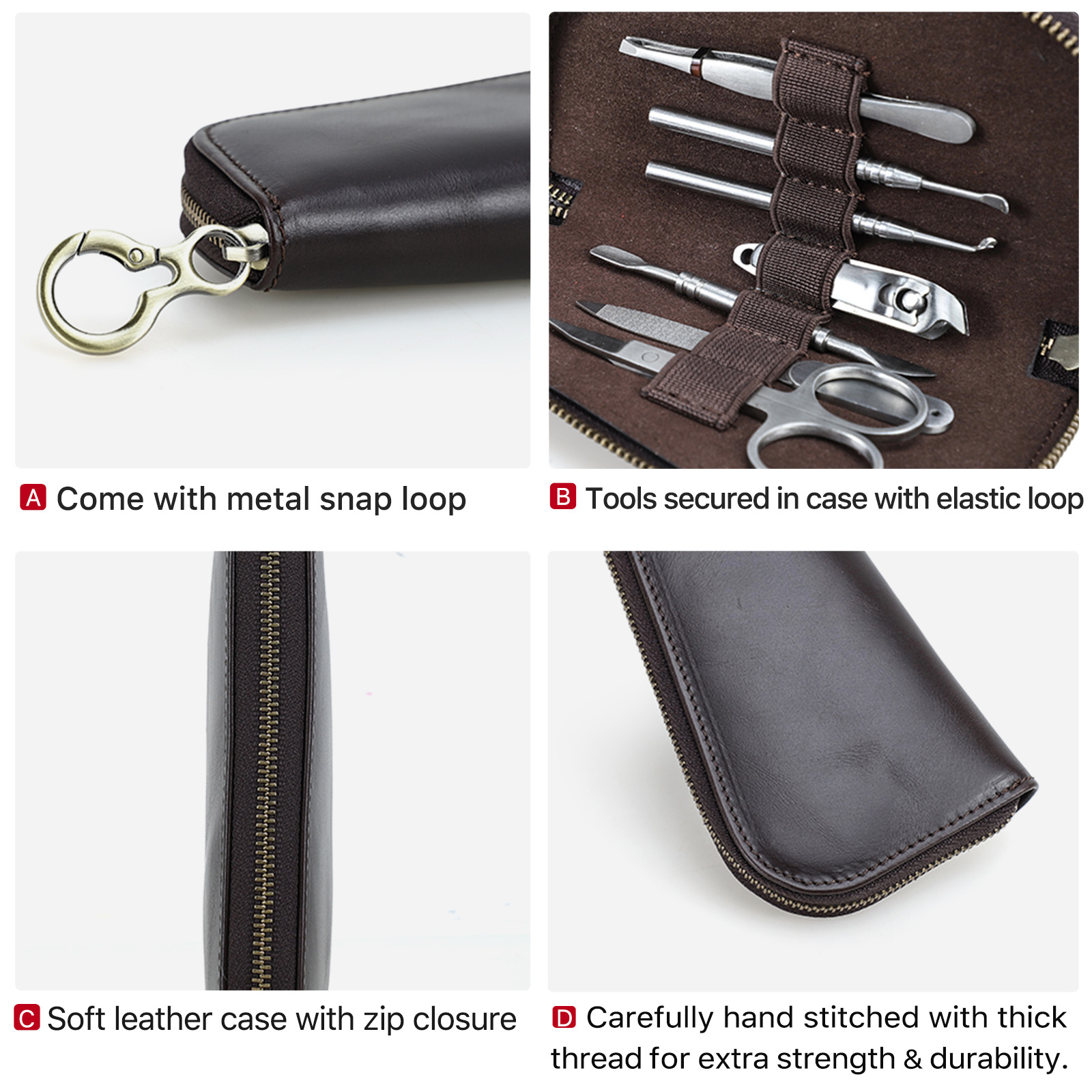 本革製マニキュアセット・ペディキュアキット・ネイルグルーミン - Trimming Scissor Set のレビューと価格