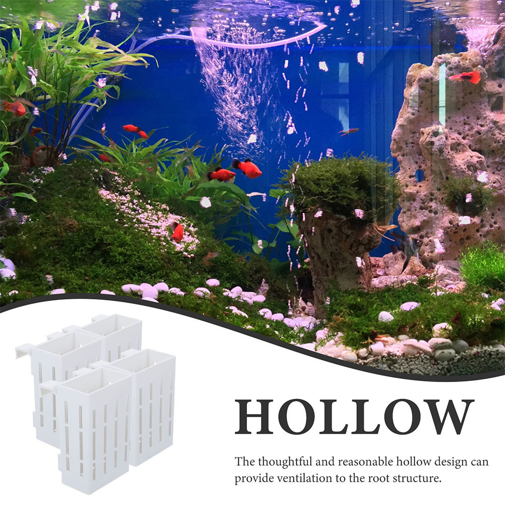 水槽用水生植物ホルダー4個セット、水槽の景観装飾と栄養サポー - Aquarium Plant Nutrients のレビューと価格