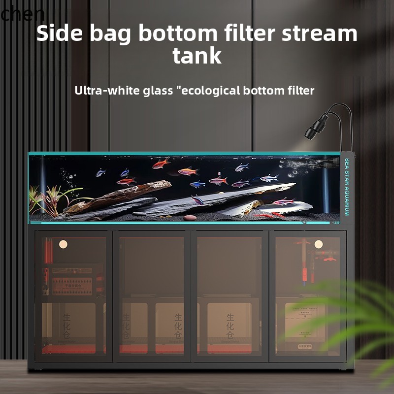 ZML 水槽水族館底フィルターリビングルーム超透明ガラスバッ - Aquarium Planted Tank Filter のレビューと価格