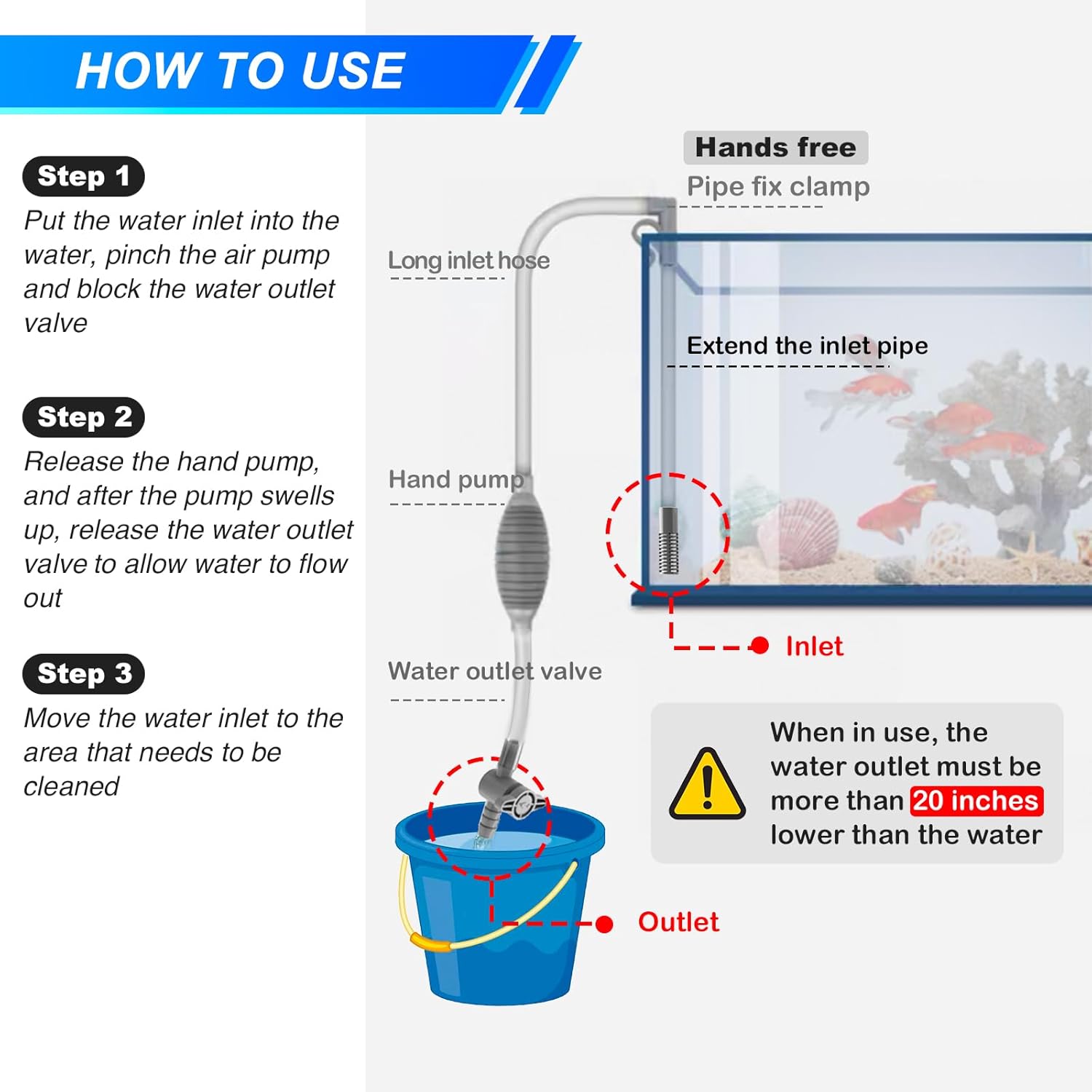 大型水槽水族館サイフォン真空砂利/砂洗浄と水交換クリーニング - Planted Aquarium Maintenance Kit のレビューと価格
