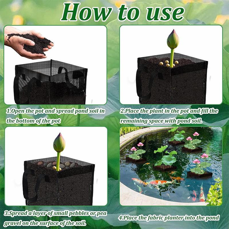 4 個ブラックメッシュ池植栽バスケット正方形ラウンド PVC - Aquarium Planted のレビューと価格