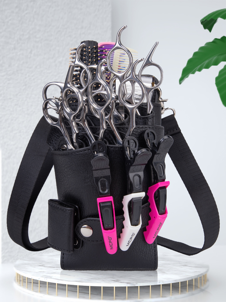 PUレザー美容はさみホルスターポーチ、ヘアシザーホルスター、 - Trimming Scissor Set のレビューと価格