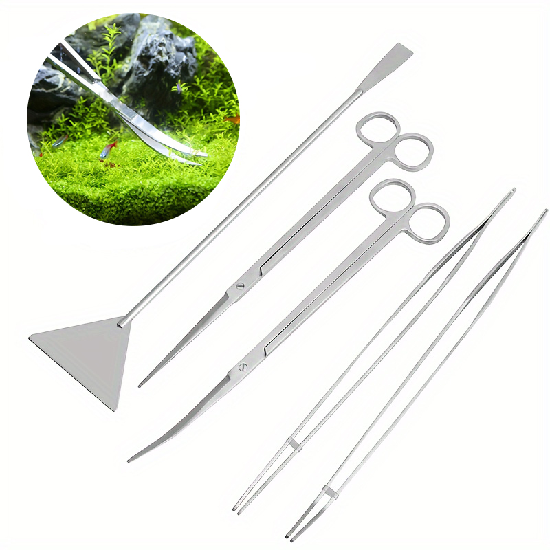新しい水生植物トリミングツールセットピンセットはさみステンレ - Planted Aquarium Maintenance Kit のレビューと価格