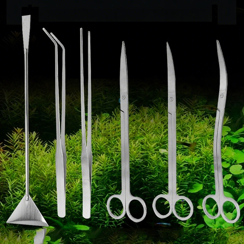 水族館用はさみピンセットツール水槽植物波はさみ水草ステンレス - Planted Aquarium Maintenance Kit のレビューと価格