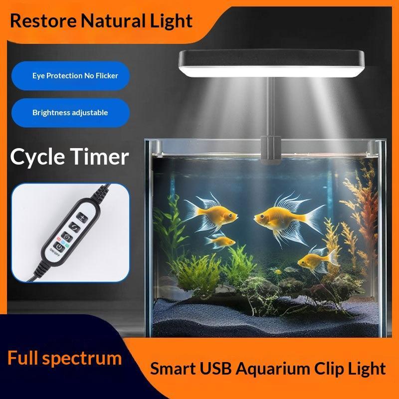 フルスペクトルLED水槽ライト 360度調整可能 タイマー付 - Aquarium Planted のレビューと価格